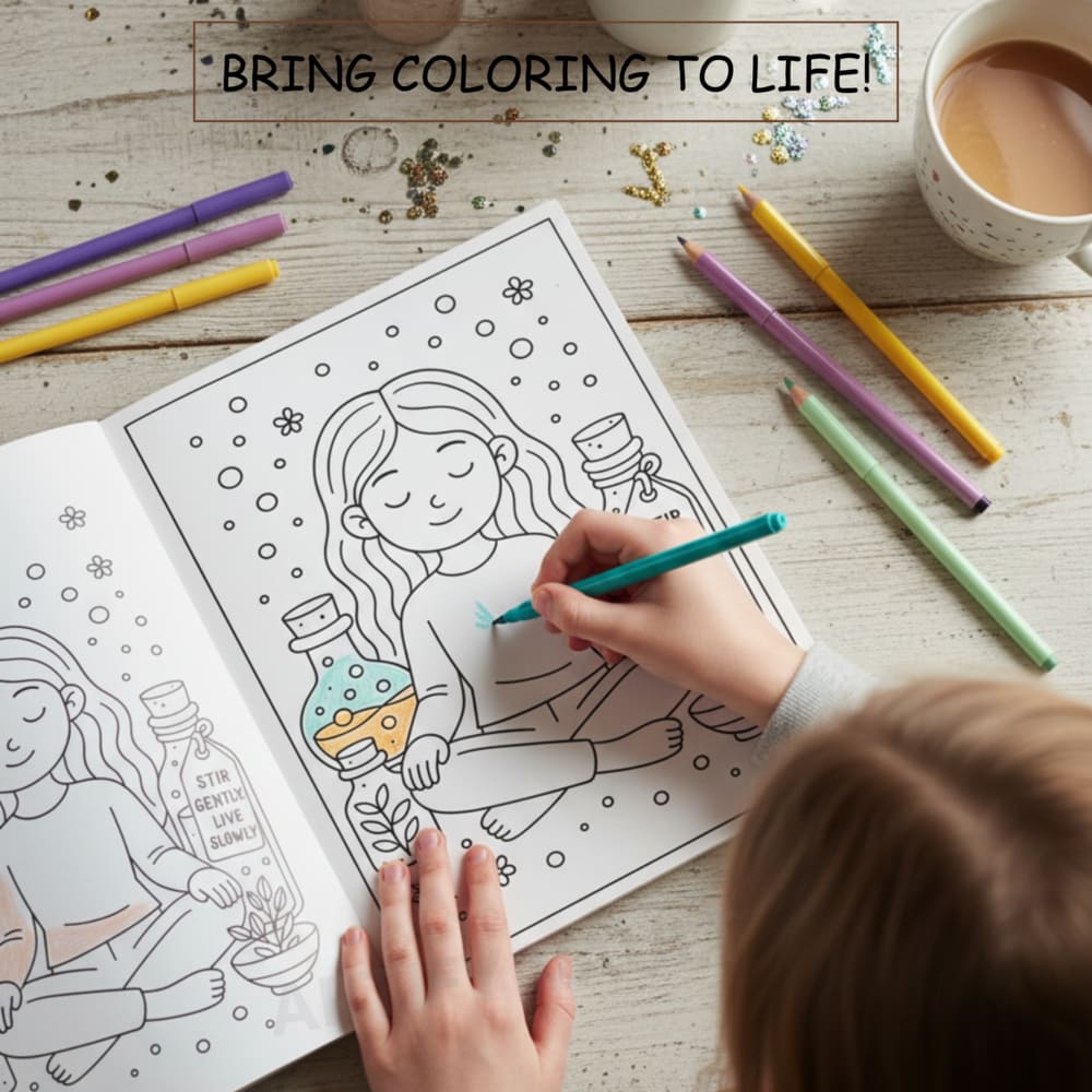 Mindful Moments Kids Coloring Book – Cute Printable Coloring Pages for Relaxation & Creativity – Instant Download - Image 3