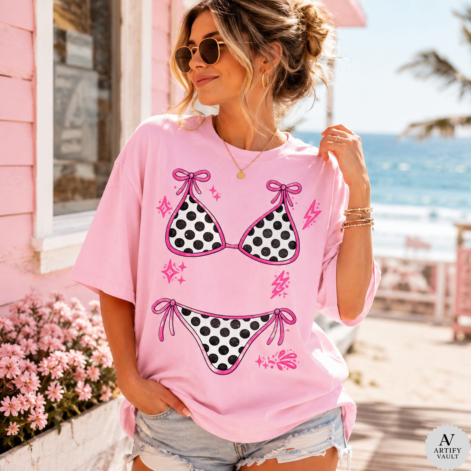 Bikini PNG Bundle | 10 Coquette Summer Shirt PNG Designs for Sublimation & Print on Demand - Image 4
