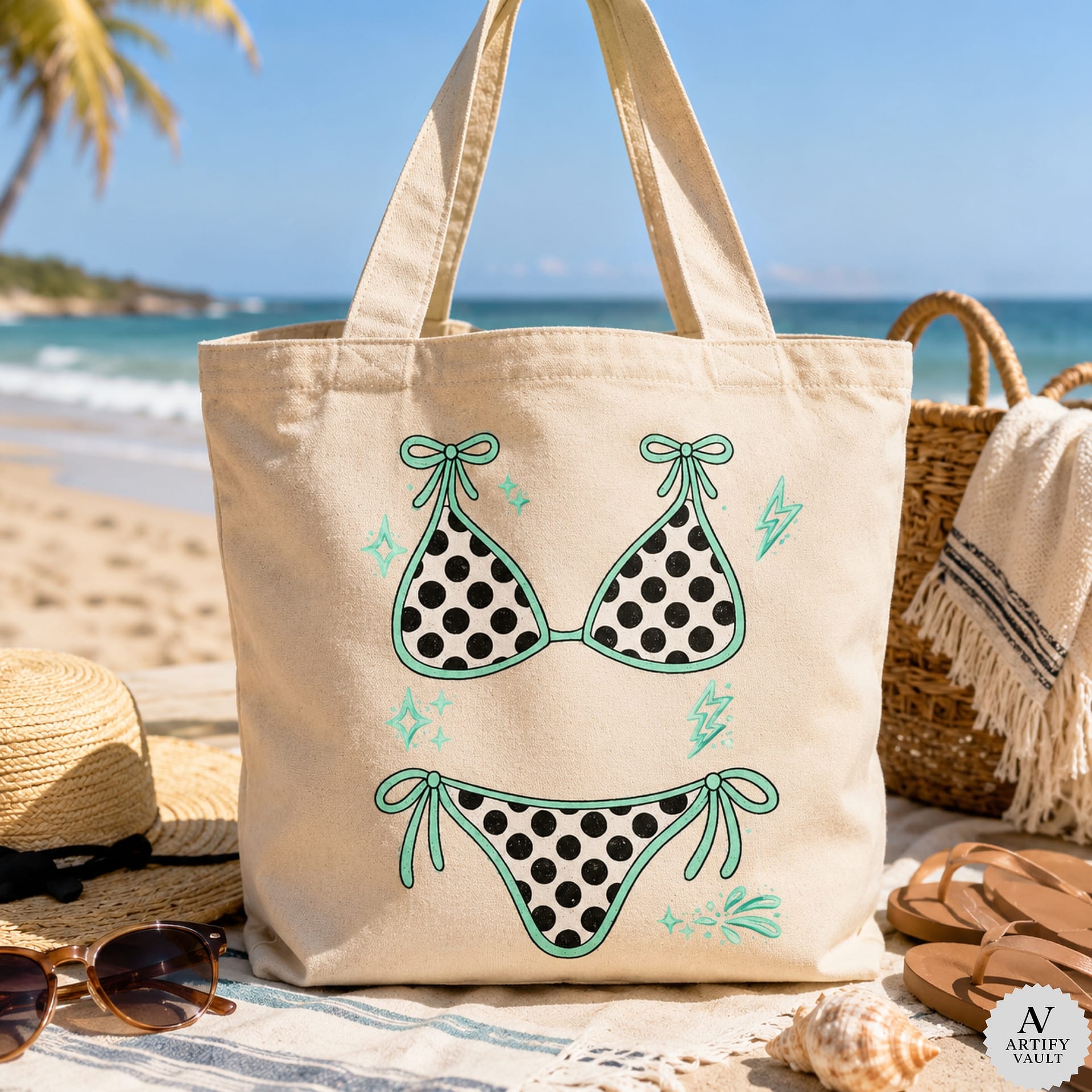 Bikini PNG Bundle featuring 10 colorful coquette summer bikini designs with transparent backgrounds for sublimation and apparel projects.