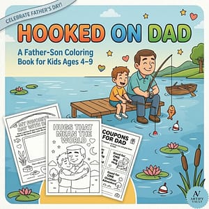 Father’s Day coloring pages printable PDF for kids ages 4 to 9